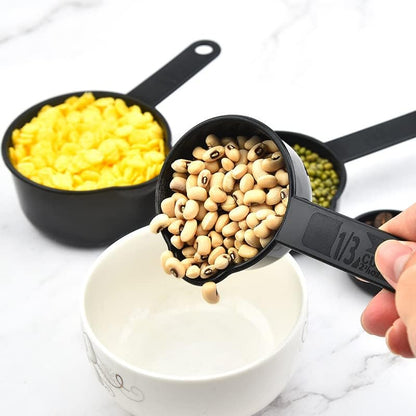 Plastic Measuring Cups and Spoons Set 11, 5 Plastic Measuring Cups & 6 Measuring Spoons Set for Liquid & Dry Measure Use, Measure Cups & Spoons for Kitchen & Baking, Purple