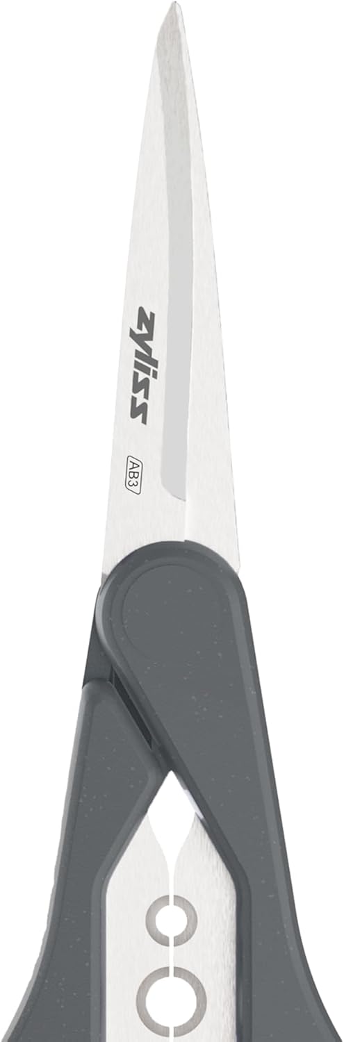 Zyliss Herb Snippers with Integrated Stem Stripper – Precision Blade Kitchen Scissors for Fresh Herbs, Parsley, Cilantro & Chives – Ergonomic Wheat Straw Handle, Left/Right-Handed, Dishwasher Safe
