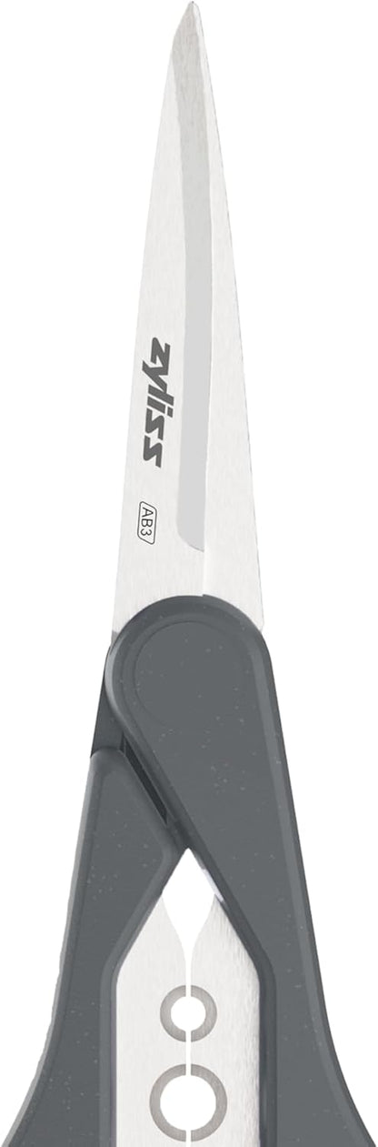 Zyliss Herb Snippers with Integrated Stem Stripper – Precision Blade Kitchen Scissors for Fresh Herbs, Parsley, Cilantro & Chives – Ergonomic Wheat Straw Handle, Left/Right-Handed, Dishwasher Safe