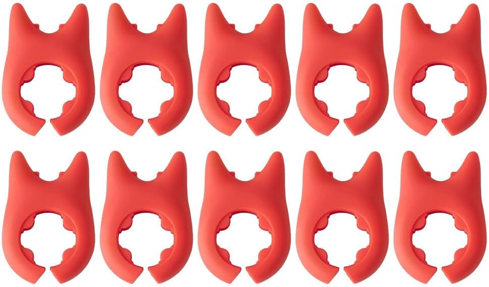 10Pcs Silicone Pot Clip Spoon Rest Silicone Assist Hot Handle Holder Kitchen Spoon Holder Steam Releaser for Pot Cooking Utensils Spoon Rest Kitchen Accessories Tools