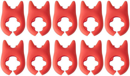 10Pcs Silicone Pot Clip Spoon Rest Silicone Assist Hot Handle Holder Kitchen Spoon Holder Steam Releaser for Pot Cooking Utensils Spoon Rest Kitchen Accessories Tools