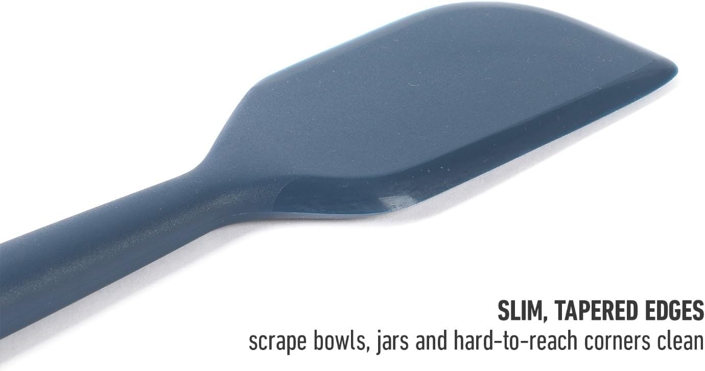 Calphalon Prime Scraper Set, 2-Piece Silicone Kitchen Scraper Set, Flexible Baking & Cooking Scrapers, Heat-Resistant Nonstick-Safe Tools with Ergonomic Handles, Navy