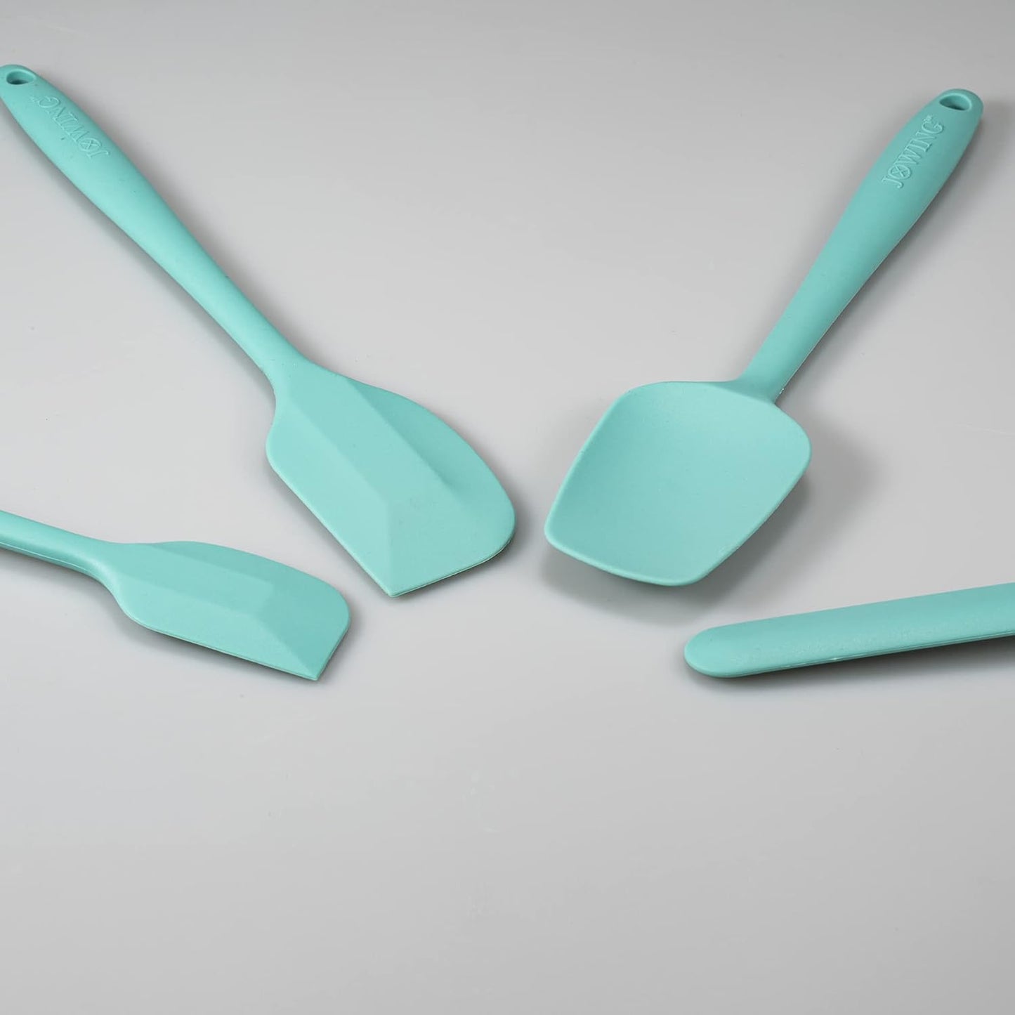 4 Piece Silicone Spatula Set, Flexible Heat Resistant Non-scratch Baking Cooking Rubber Spatulas with Stainless Steel Core, Orange