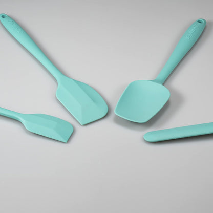 4 Piece Silicone Spatula Set, Flexible Heat Resistant Non-scratch Baking Cooking Rubber Spatulas with Stainless Steel Core, Orange