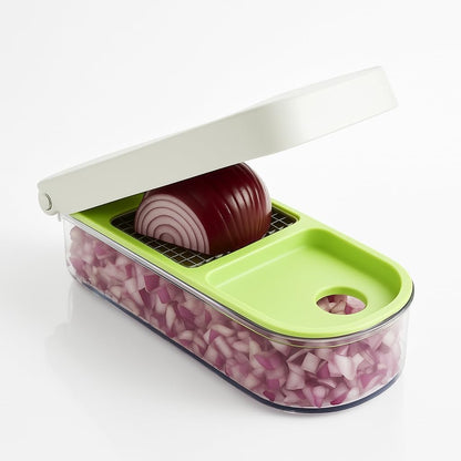 Vidalia Chop Wizard, Vegetable and Fruit Chopper with 2 Cup Base, Stainless Steel Blades, Dishwasher Safe