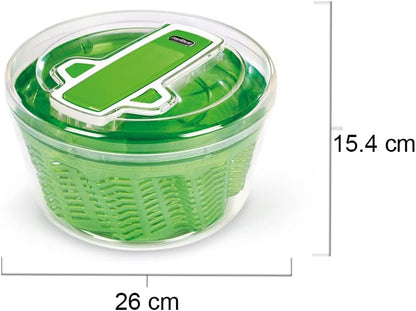 Zyliss Swift Dry Salad Spinner, Large 6L Capacity, Plastic, White, Unique AquaVent™/One-Handed Fast Pump Action/Quick Brake/Non-Slip Base/Easy Cleaning