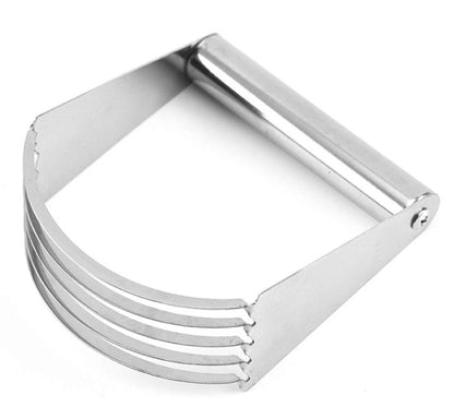 WOIWO 1 PCS Stainless Steel Flour Mixer Multipurpose Cream Whisker Baking Tool Butter Flour Mixer (silver)