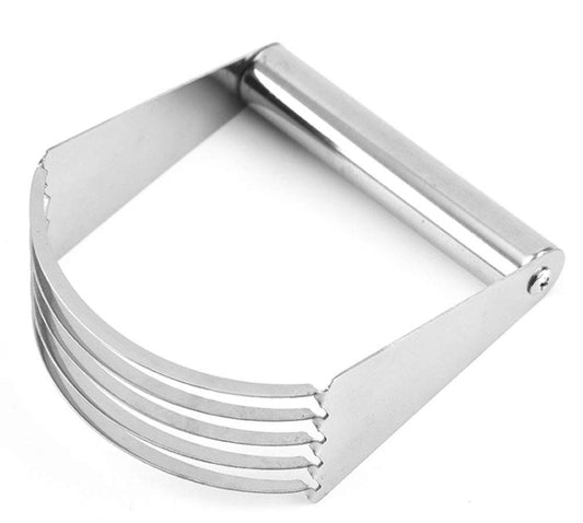 WOIWO 1 PCS Stainless Steel Flour Mixer Multipurpose Cream Whisker Baking Tool Butter Flour Mixer (silver)