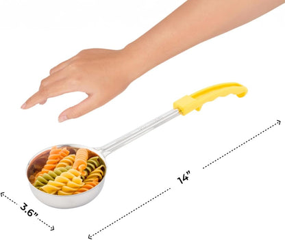 Restaurantware Met Lux 6 Ounce Portion Ladle 1 With Black Handle Portion Serving Spoon - Does Not Corrode Dishwashable Stainless Steel Portion Control Serving Utensil Multipurpose