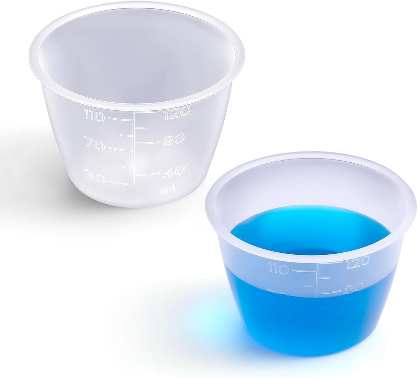 2 PCS Laundry Measuring Cup 120ml Laundry Detergent Washable Cup for Liquid Detergent Reusable Plastic Liquid Measuring Cups for Home