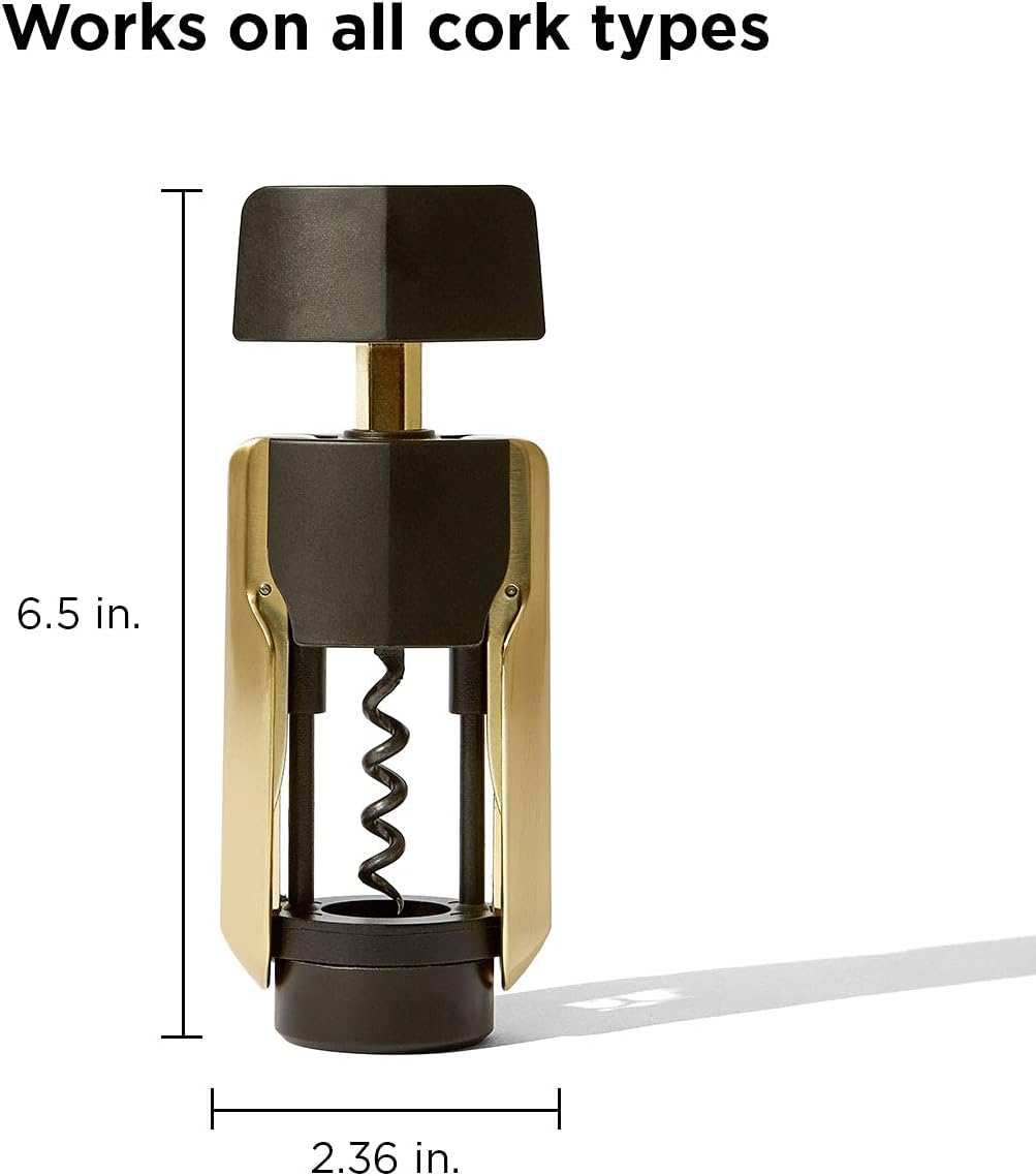 RBT Premium Wing Corkscrew Bottle Opener, Black, Fits Most Wine Bottles