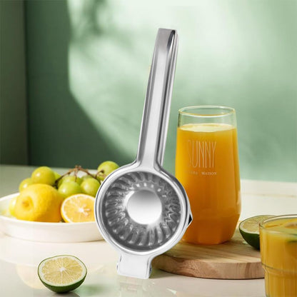 Stainless Steel Lemon Squeezer Lime Lemon and Fruit Juicer with Silicone Handles Large Manual Citrus Press Juicer