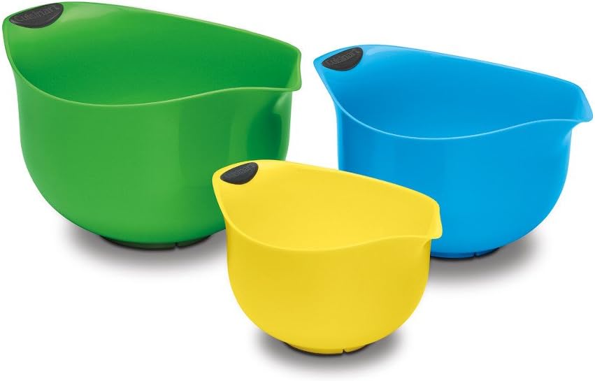 Cuisinart Set of 3 BPA-free Mixing Bowls, White