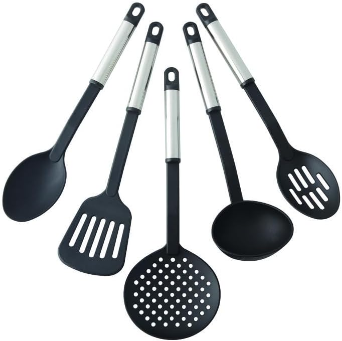 Farberware Kitchen Utensil Gift Set, 4-Piece Silicone & Plastic Tools with Whisk, Spatula, Spoon Spatula & Basting Brush, Heat Resistant Kitchen Gadget Set, Dishwasher Safe