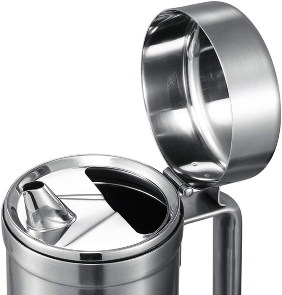 Olive Oil Dispenser, 550ML Stainless Steel Bottle with Lid, Leak Proof, Salad Dressing Storage, Cooking & BBQ