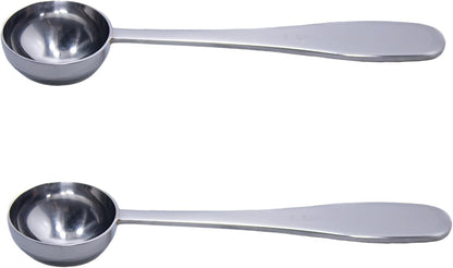 Honey Bear Kitchen 5 ml Teaspoon Measuring Scoop Spoons, Polished Stainless Steel, Set of 2