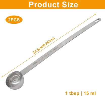 1PCS 9" Tablespoon Coffee Scoop,Long Handle Measuring Spoon Stainless Steel Scooper,One tbsp (15 ml) Spoon for Coffee Lovers/Home Baristas