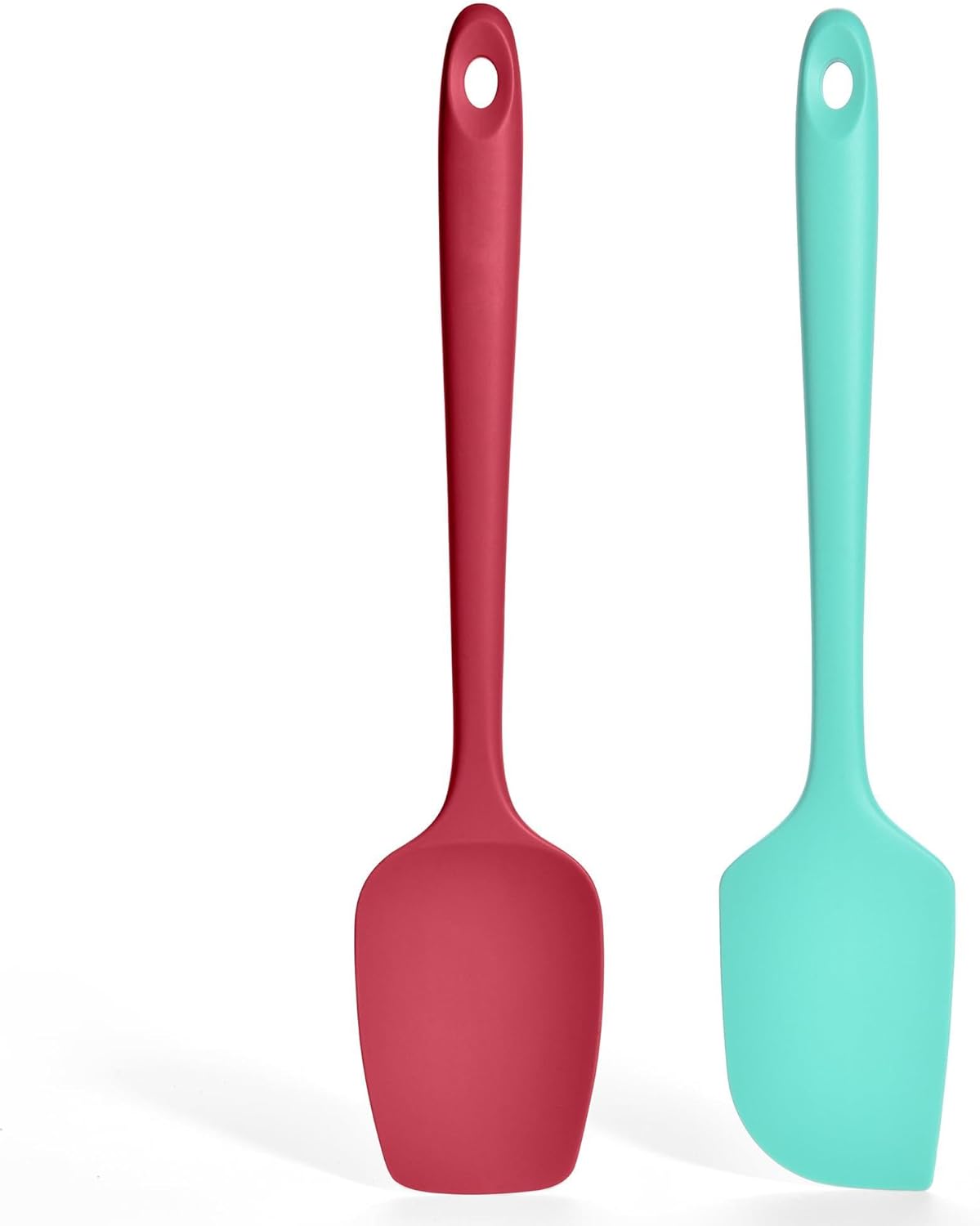 2 Pieces Silicone Spatula Set: Ironberry 600ºF Heat Resistant Food Grade Cooking & Baking Utensils, Kitchen Flexible Nonstick Rubber Scraper for Scraping, Mixing, Scrambling, Flipping (Black)