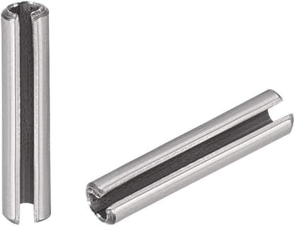 uxcell Slotted Spring Pin - M4 x 30mm 304 Stainless Steel Split Spring Roll Dowel Pins Plain Finish 20Pcs