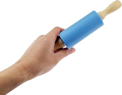 4 Pack Mini Small Rolling Pin 9 Inch Kids Rolling Pin Wooden Handle for Home Kitchen