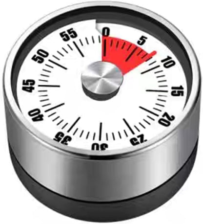Digital Kitchen Timer for Cooking, Loud Alarm, Magnetic Back, Black and Silver (darkblack-t)