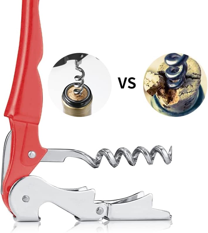 Kit-Home Professional Waiter Corkscrew Wine Openers Set (4 PCS),Upgraded with Heavy Duty Stainless Steel Hinges Wine Key for Restaurant Waiters, Sommelier, Bartenders