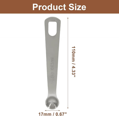 2Pcs 2/3 Tablespoon (2/3 Tbsp | 2 Tsp | 10 Ml | 10 Cc) Stainless Steel Measuring Spoons, 2 Teaspoon Metal Single Measuring Spoon for Measuring Coffee Powder, Grains and Loose Tea