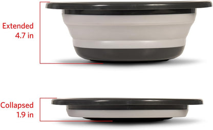 Glad Large Mixing Bowl Collapsible - 5.5L | Foldable Plastic & Rubber Container with Handles for Baking | Dishwasher Safe Kitchen Supplies and RV Essentials
