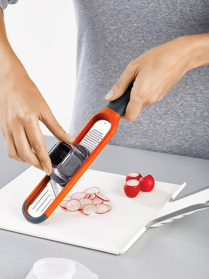2-in-1 Mini Grater & Slicer – Compact Kitchen Tool with Sharp Stainless Steel Blades