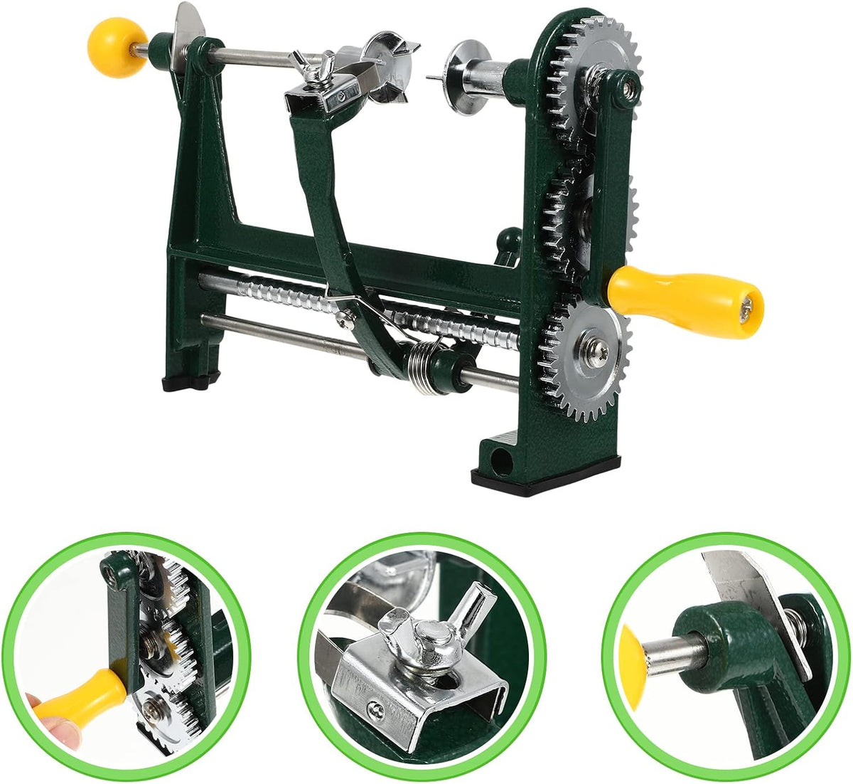 Peeling Machine Orange Peeler, Pineapple Corer Hand-Cranked Mango Kiwi Peeling Machine Household Stainless Steel Gadgets Potato Slicer Orange Alloy Fruit for Home Comes with English Instruction Manual