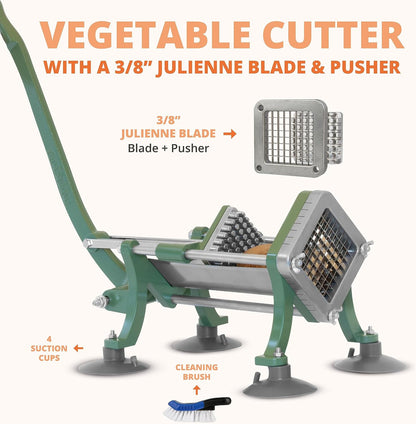 Commercial Grade French Fry Cutter, Complete Combo Sets 15 Pieces
