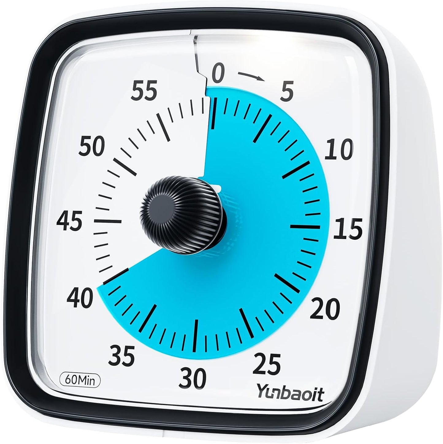 Visual Timer with Night Light, 60 Minute Countdown, Light Blue | 3 Alarm Modes, Mute Flash, for Kids and Adults, Time Management Tool for Classroom, Home, School, and Work