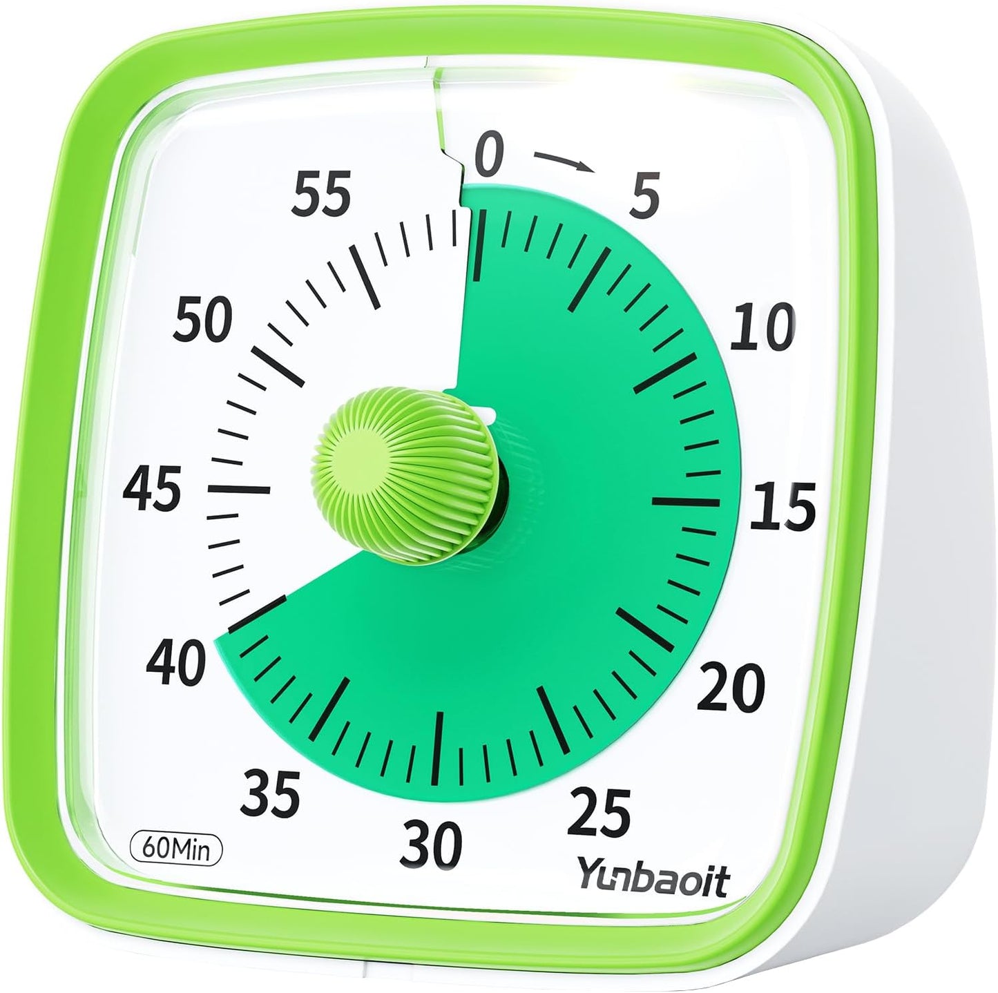 Visual Timer with Night Light, 60 Minute Countdown, Light Blue | 3 Alarm Modes, Mute Flash, for Kids and Adults, Time Management Tool for Classroom, Home, School, and Work