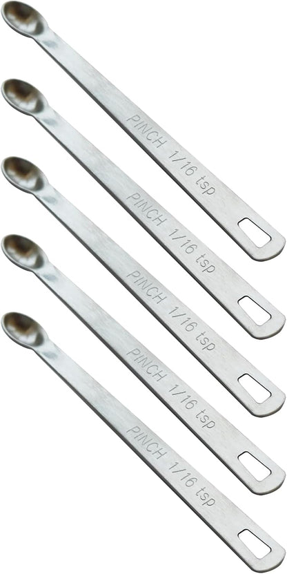 3PCS 1/8 Teaspoon(1/8tsp, 0.625 ml, Dash) Single Tiny Measuring Spoon, Small Individual Stainless Steel Measure Spoons Only