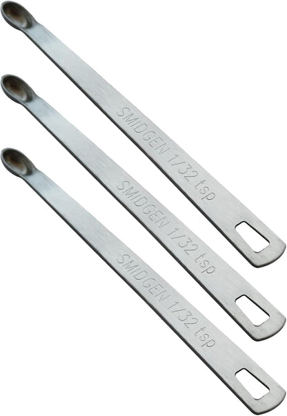 3PCS 1/8 Teaspoon(1/8tsp, 0.625 ml, Dash) Single Tiny Measuring Spoon, Small Individual Stainless Steel Measure Spoons Only