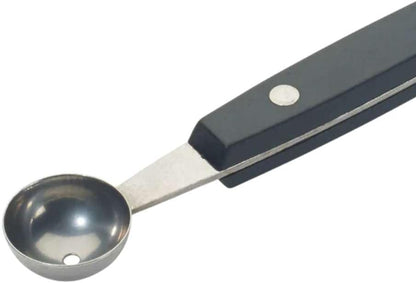 Stainless Steel Double Sided Melon Baller with Black Polypropylene Handle Set of 2- Includes 26mm and 30mm bowls Round Melon Balls Melon Scoop for Watermelon Ice Cream Fruits