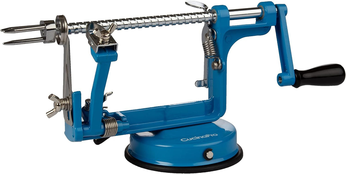 Apple Peeler and Corer, Durable Heavy Duty Chrome Cast Iron, Suction Base