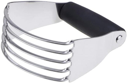 Dough Blender, Professional Heavy Duty Stainless Steel Pastry Dough Cutter Butter Cutter with Blades (1, Black)