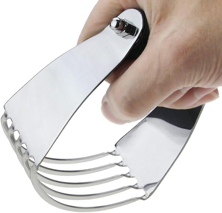 Dough Blender, Professional Heavy Duty Stainless Steel Pastry Dough Cutter Butter Cutter with Blades (1, Black)