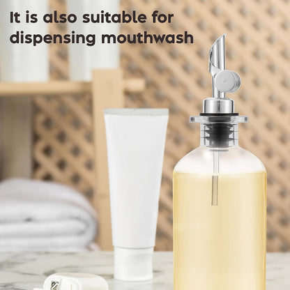 Oil Dispenser for Kitchen, Glass Olive Oil Dispenser Bottle Set of 2, Gold