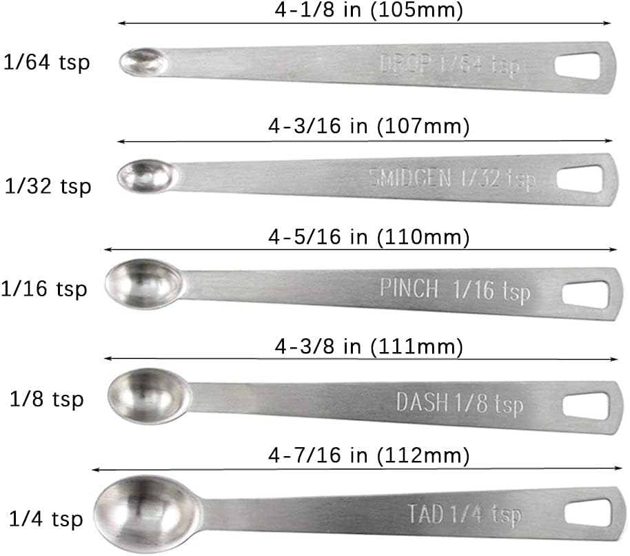 4Pack Mini Measuring Spoon Set, Small Teaspoon for Tiny Measurement | Stainless Steel, ‌Rust-Free, Dishwasher-Safe, High Precision, Easy-Read Markings, Multi-Purpose, Lightweight & Durable