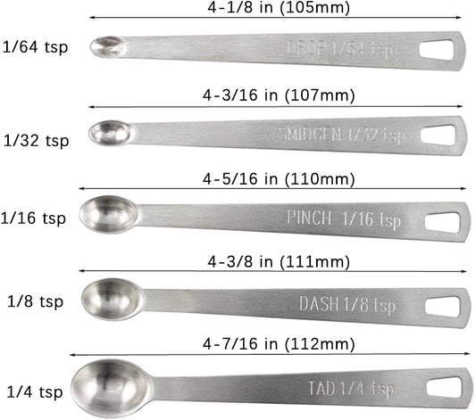 4Pack Mini Measuring Spoon Set, Small Teaspoon for Tiny Measurement | Stainless Steel, ‌Rust-Free, Dishwasher-Safe, High Precision, Easy-Read Markings, Multi-Purpose, Lightweight & Durable