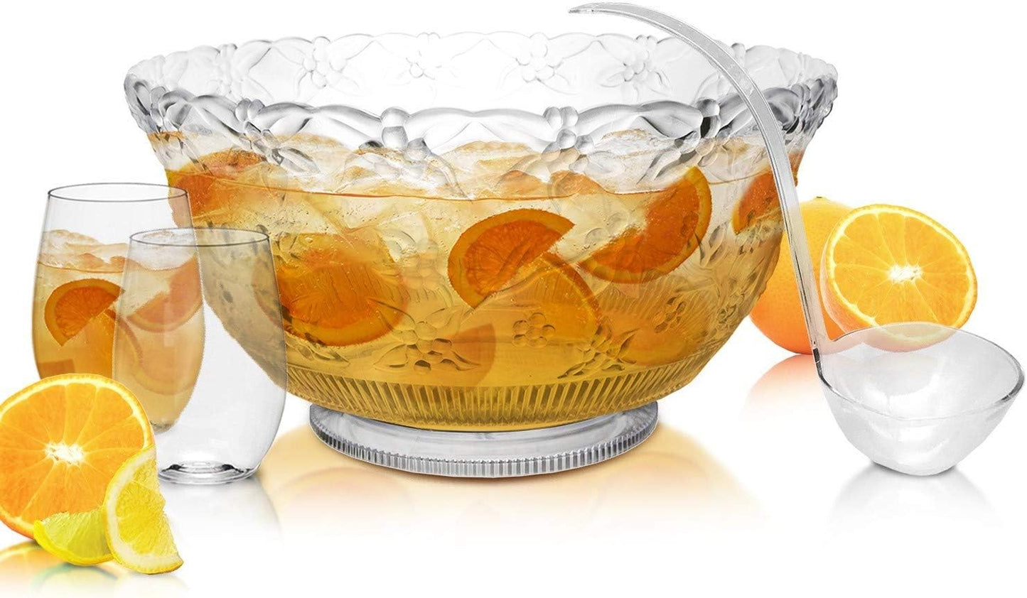 Hard Plastic 5-Ounce Punch Bowl/Serving Ladle, 1-Count, Clear