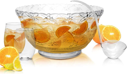 Hard Plastic 5-Ounce Punch Bowl/Serving Ladle, 1-Count, Clear
