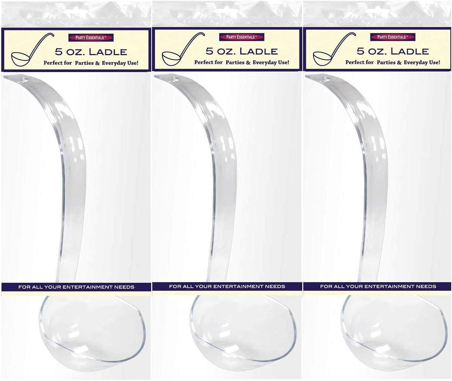 Hard Plastic 5-Ounce Punch Bowl/Serving Ladle, 1-Count, Clear