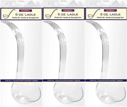 Hard Plastic 5-Ounce Punch Bowl/Serving Ladle, 1-Count, Clear