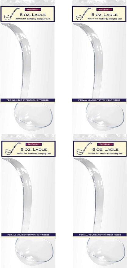 Hard Plastic 5-Ounce Punch Bowl/Serving Ladle, 1-Count, Clear