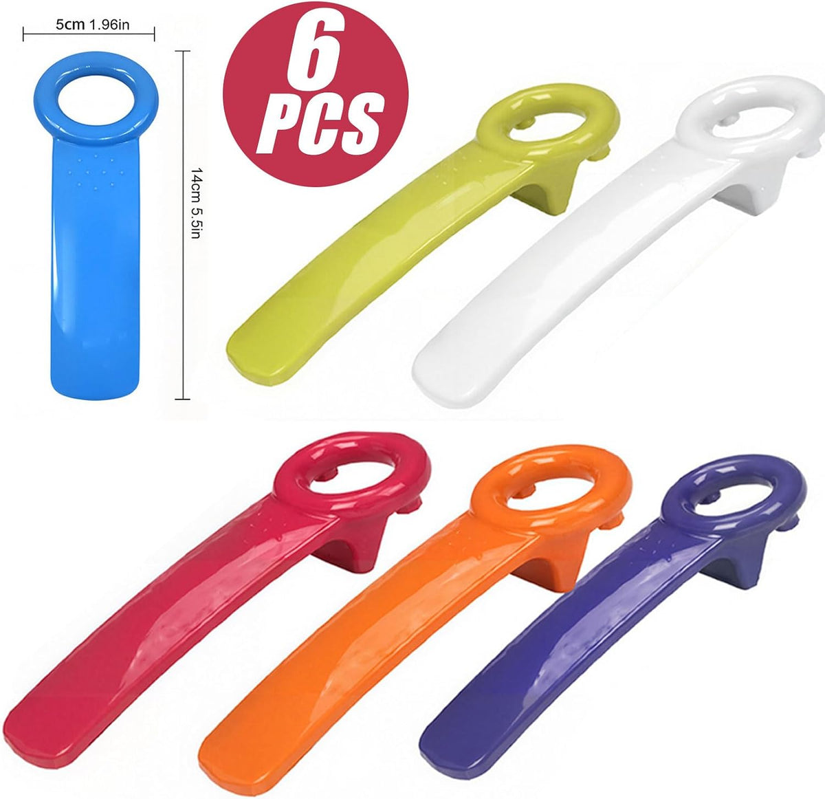 6 Pack Jar Openers for Seniors, Jar Lid Opener, Jar Key and Bottle Openers