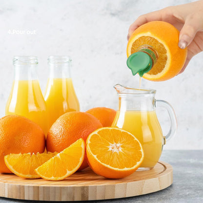 4 Pcs Lemon Squeezer, Screw Top Manual Juicer with Built-In Filter Orange Citrus Press, Squeeze Lime for Cocktails, Drinks (2 Yellow+2 Green)