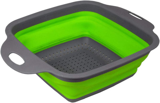 Easy Storage Folding Kitchen Strainer - Collapsible Colander - 7.25" x 9.5" x 3" in size